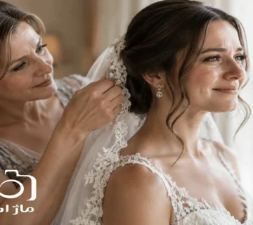 احساسات مادر و عروس در پشت صحنه با تکنیک عکاسی مستند عروسی